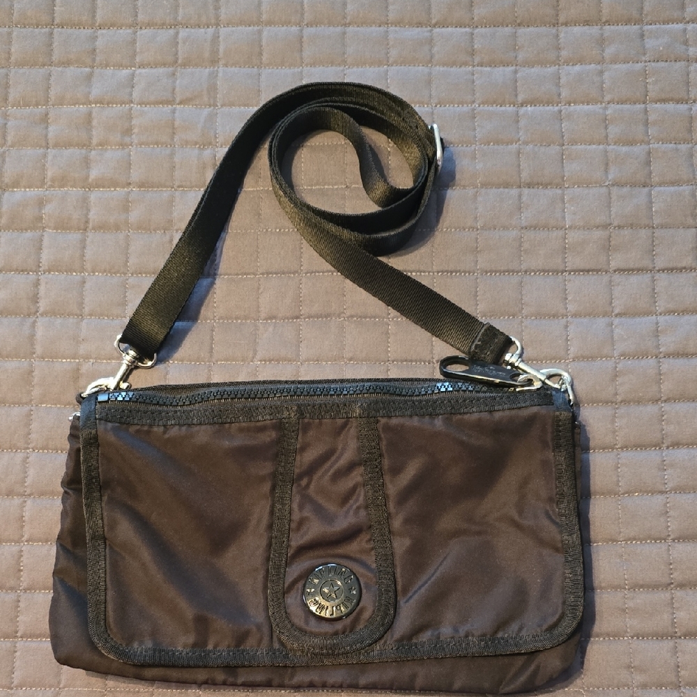 Kipling Black Nylon Bag with Logo Detail